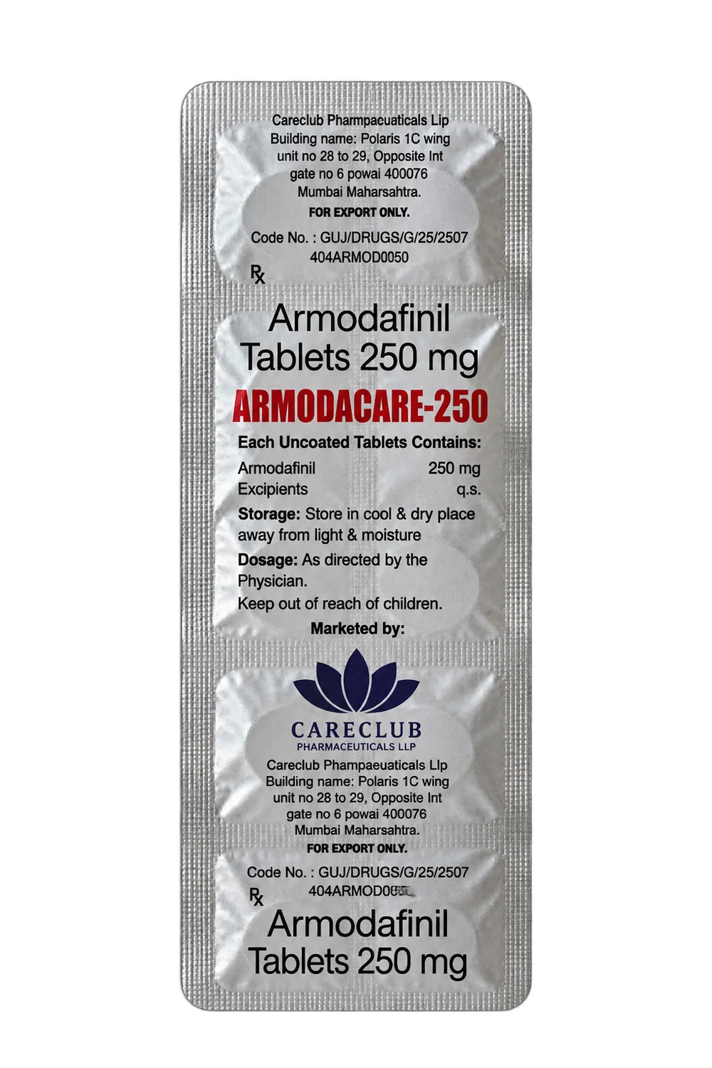 Blister ARMODACARE250
