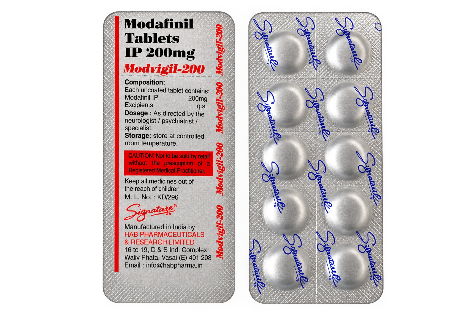 Blister MODVIGIL200